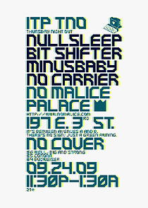 Poster thumbnail:  2009 09 24 @ No Malice Palace