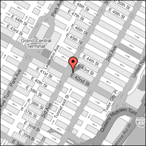 Map:  The Tank @ Chashama @ East 42nd Street