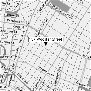 Visual Arts Gallery Soho map