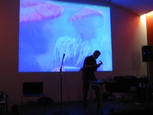 Bit Shifter performs.  Museum of Contemporary Art Chicago, Version Lab 2003 03 29, image 08 of 18.