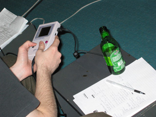 Bit Shifter's Game Boy and drink,  2003 04 27, image 02 of 5.