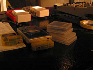 Game Boys and cartridges.  2003 12 11, image 16 of 44.